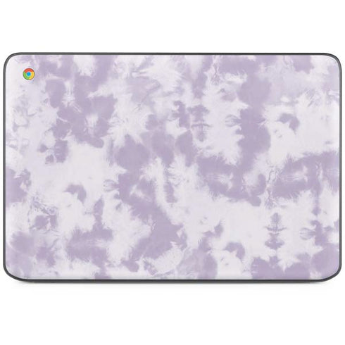 Purple and White Tie Dye HP Chromebook Skin