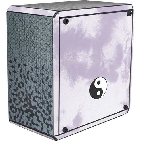 Purple and White Tie Dye Cooler Master MasterBox Q300L Mini Tower Skin