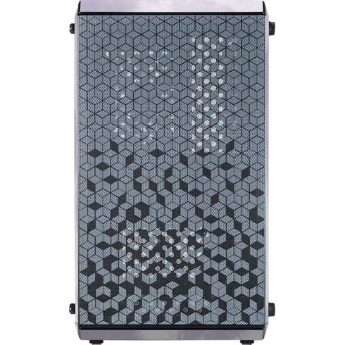 Purple and White Tie Dye Cooler Master MasterBox Q300L Mini Tower Skin