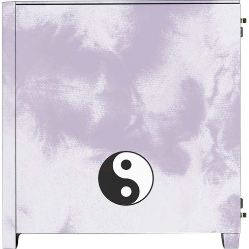 Purple and White Tie Dye Corsair 4000D Tempered Glass Mid-Tower ATX Case Skin