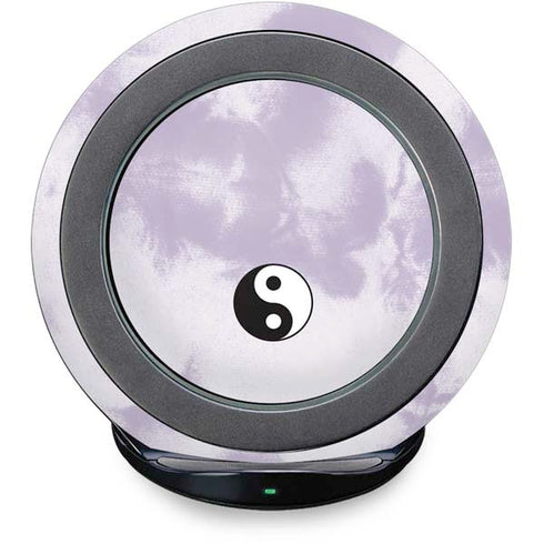 Purple and White Tie Dye Fast Charge Wireless Charging Stand Skin