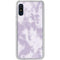 Purple and White Tie Dye Galaxy A10e Clear Case