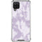 Purple and White Tie Dye Galaxy A12 Clear Case