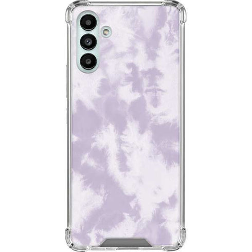 Purple and White Tie Dye Galaxy A13 5G Clear Case