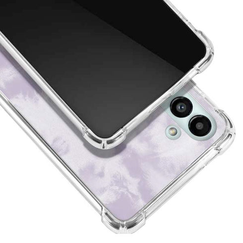 Purple and White Tie Dye Galaxy A13 5G Clear Case