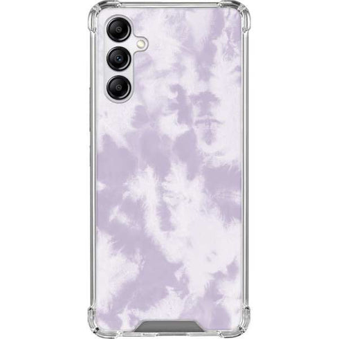 Purple and White Tie Dye Galaxy A14 5G Clear Case