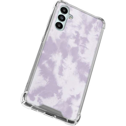 Purple and White Tie Dye Galaxy A14 5G Clear Case