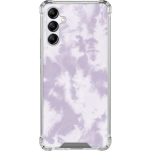 Purple and White Tie Dye Galaxy A15 5G Clear Case