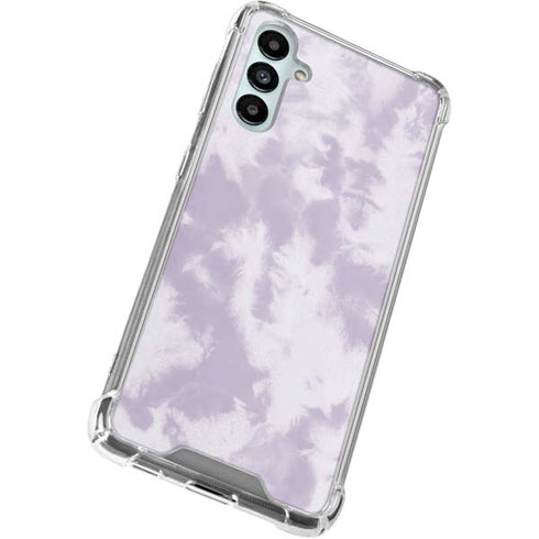 Purple and White Tie Dye Galaxy A15 5G Clear Case