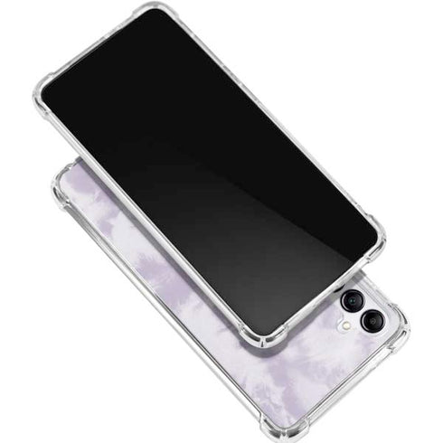Purple and White Tie Dye Galaxy A15 5G Clear Case