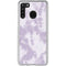 Purple and White Tie Dye Galaxy A21 Clear Case