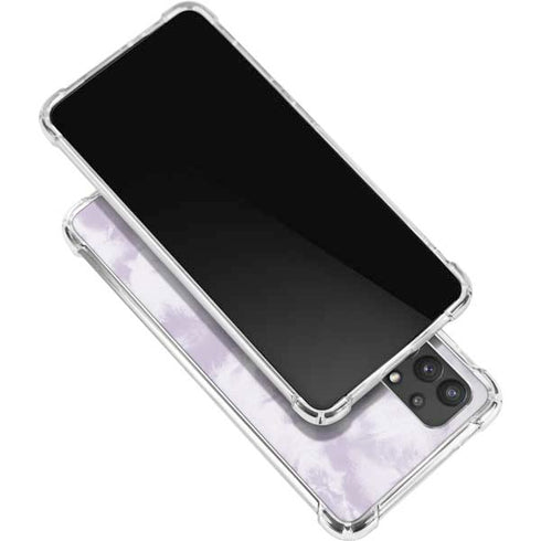 Purple and White Tie Dye Galaxy A32 5G Clear Case