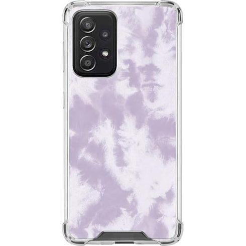 Purple and White Tie Dye Galaxy A52 5G Clear Case