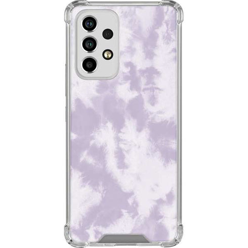 Purple and White Tie Dye Galaxy A53 5G Clear Case