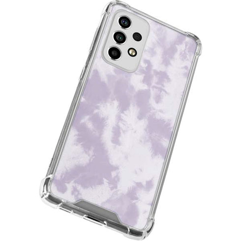 Purple and White Tie Dye Galaxy A53 5G Clear Case