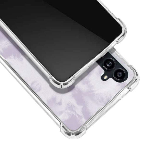 Purple and White Tie Dye Galaxy A54 5G Clear Case