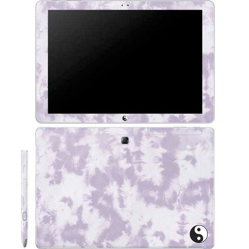 Purple and White Tie Dye Galaxy Book 12in Skin