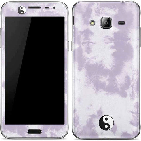 Purple and White Tie Dye Galaxy J3 Skin