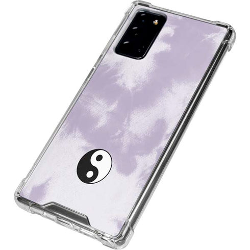 Purple and White Tie Dye Galaxy Note20 5G Clear Case