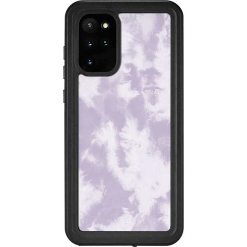 Purple and White Tie Dye Galaxy S20 Plus Waterproof Case