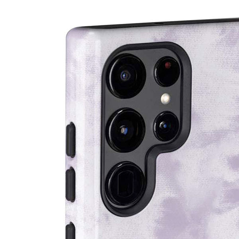 Purple and White Tie Dye Galaxy S22 Ultra Pro Case