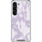 Purple and White Tie Dye Galaxy S23 Clear Case