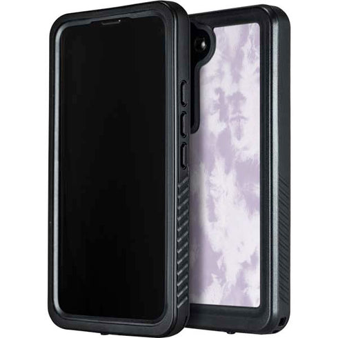 Purple and White Tie Dye Galaxy S23 Plus Waterproof Case