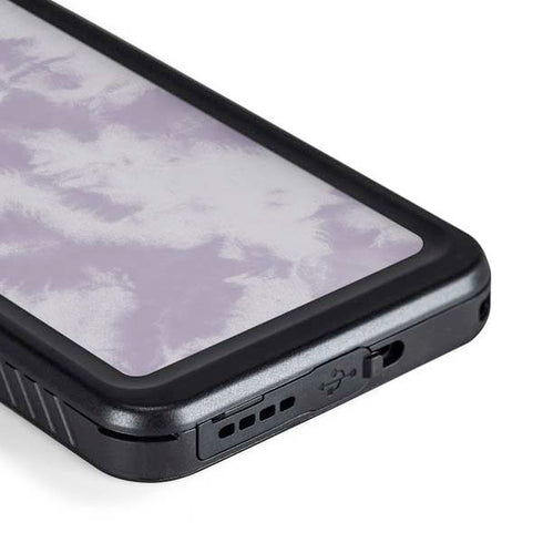 Purple and White Tie Dye Galaxy S23 Plus Waterproof Case