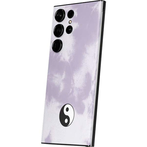 Purple and White Tie Dye Galaxy S23 Ultra Skin