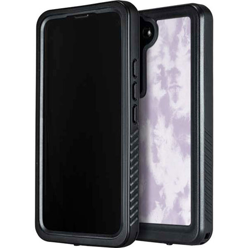 Purple and White Tie Dye Galaxy S23 Waterproof Case