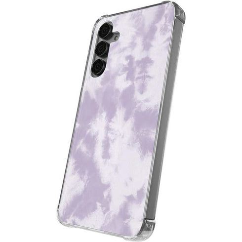 Purple and White Tie Dye Galaxy S24 Plus Clear Case