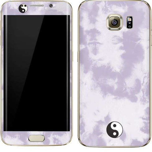 Purple and White Tie Dye Galaxy S7 Edge Skin