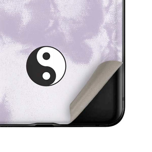 Purple and White Tie Dye Galaxy Z Flip Skin