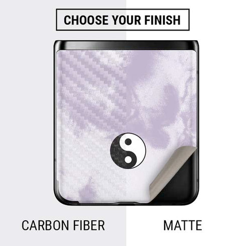 Purple and White Tie Dye Galaxy Z Flip Skin