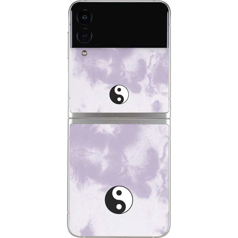 Purple and White Tie Dye Galaxy Z Flip4 5G Skin