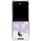 Purple and White Tie Dye Galaxy Z Flip5 5G Clear Case