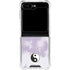Purple and White Tie Dye Galaxy Z Flip5 5G Clear Case