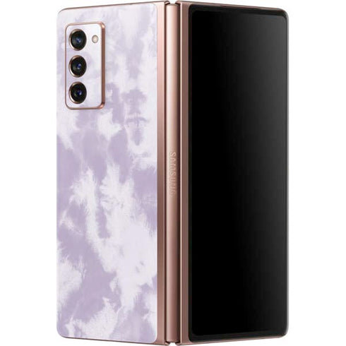 Purple and White Tie Dye Galaxy Z Fold2 5G Skin