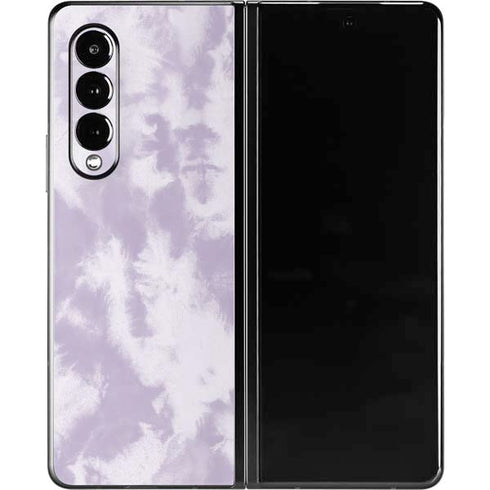Purple and White Tie Dye Galaxy Z Fold3 5G Skin