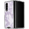 Purple and White Tie Dye Galaxy Z Fold4 5G Clear Case