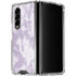 Purple and White Tie Dye Galaxy Z Fold4 5G Clear Case