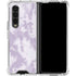 Purple and White Tie Dye Galaxy Z Fold4 5G Clear Case