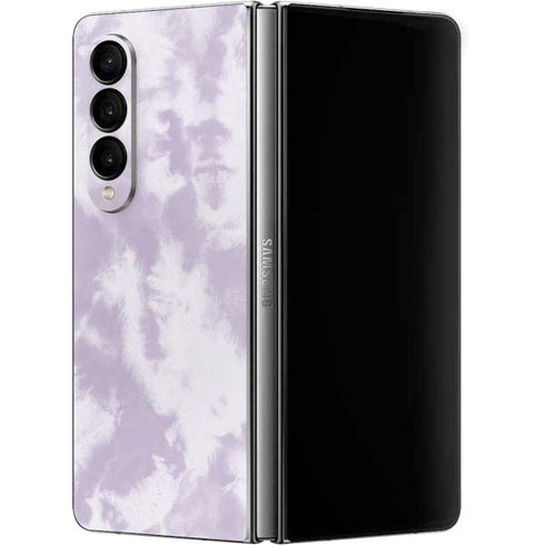 Purple and White Tie Dye Galaxy Z Fold4 5G Skin