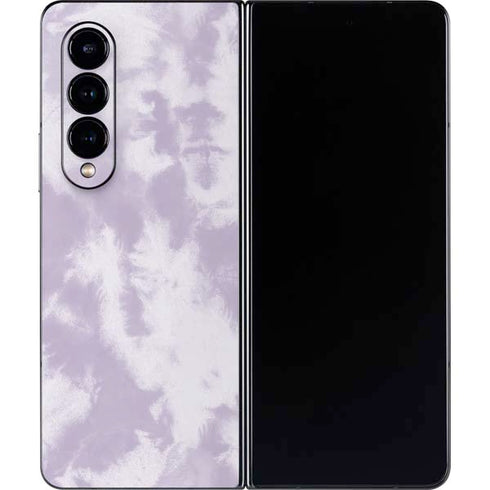 Purple and White Tie Dye Galaxy Z Fold4 5G Skin