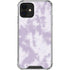 Purple and White Tie Dye iPhone 12 Mini Clear Case
