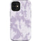 Purple and White Tie Dye iPhone 12 Mini Impact Case
