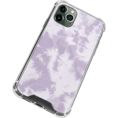 Purple and White Tie Dye iPhone 12 Pro Max Clear Case