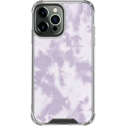 Purple and White Tie Dye iPhone 13 Pro Max Clear Case