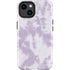 Purple and White Tie Dye iPhone 15 Plus Impact Case