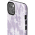 Purple and White Tie Dye iPhone 15 Plus Impact Case